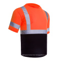 Benutzerdefinierte Logo-Shirt-Ärmelarbeit Hi-Vis-Sicherheits-T-Shirts